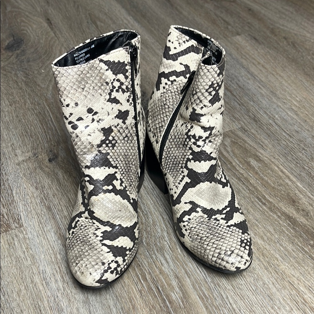 Madden Girl Faux Snakeskin Aaden Ankle Boots